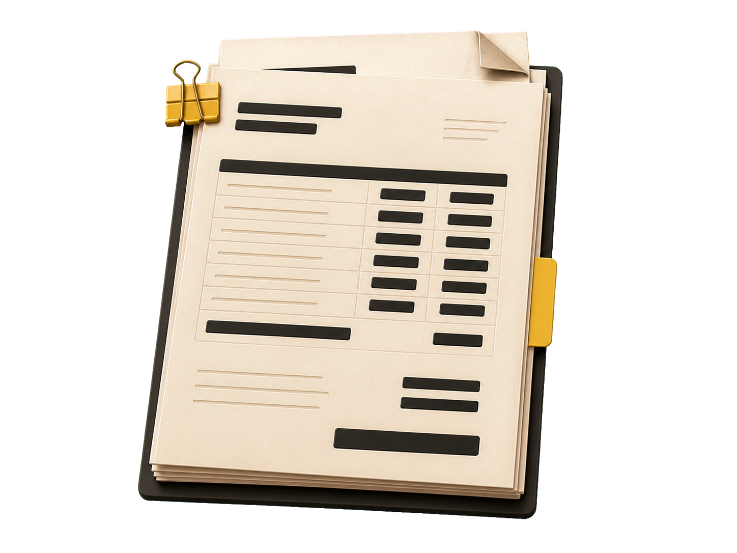 A private quotation document, shown as an abstract commercial paper rather than a real client document.