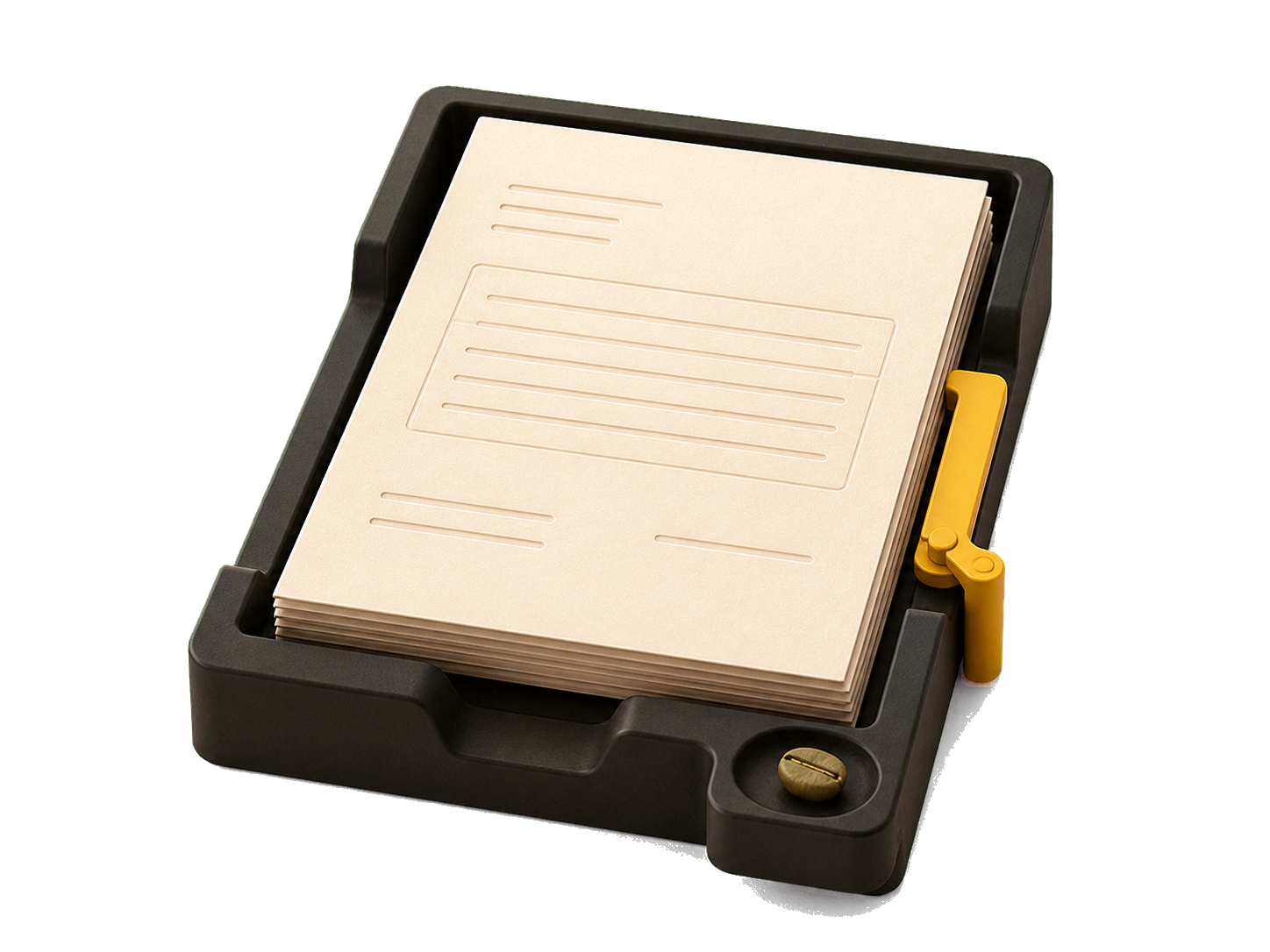 3D illustration marking a request as received.