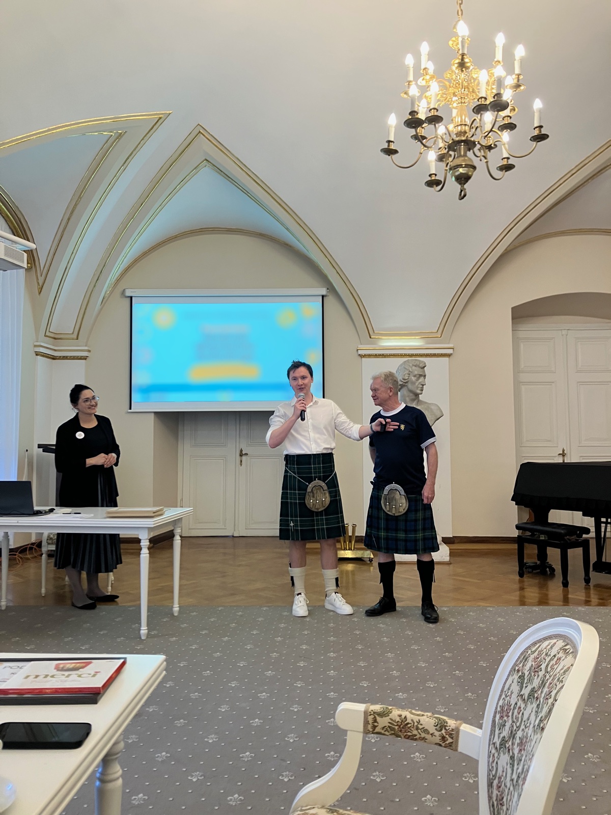 Kevin and Dougie presenting at a partner event, representing the range of relationships Coffeenomics works with.